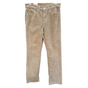 NWT Levis 314 Shaping Straight Corduroy Pants Mid Rise Beige Womens 30 x 30